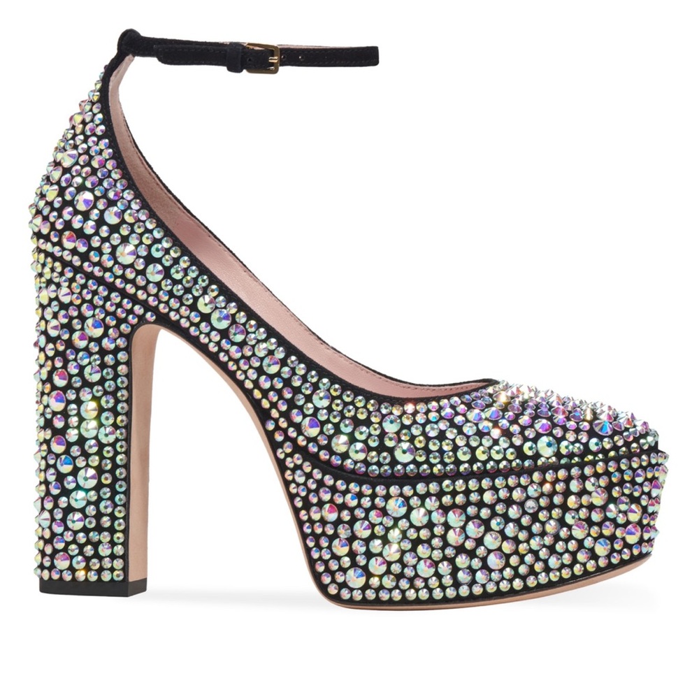 Kate Spade Gia Pave Bling Crystal Platform Pumps